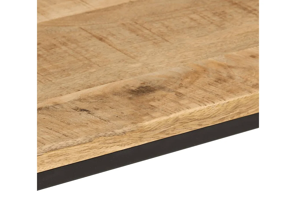 Table console 90x30x75 cm bois de manguier massif brut et fer