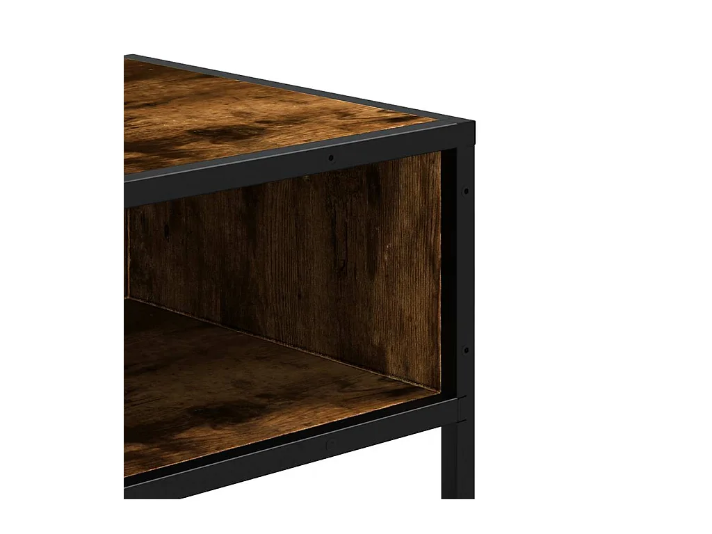 Table console chêne fumé 90x35x80 cm bois d'ingénierie