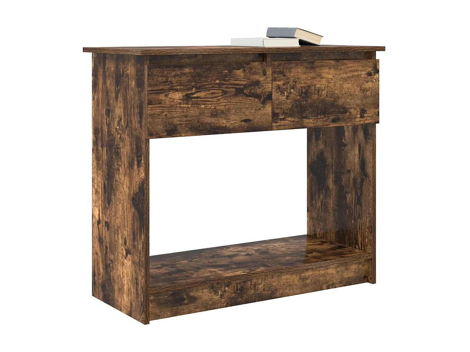 Wandtafel met lades gerookt eikenkleurig 85,5x38,5x74,5 cm