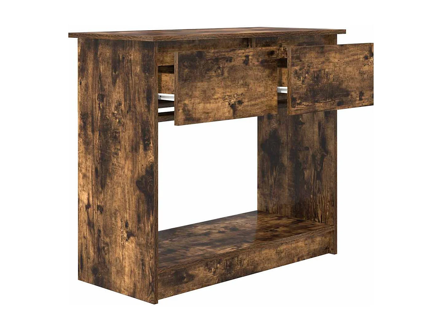 Wandtafel met lades gerookt eikenkleurig 85,5x38,5x74,5 cm