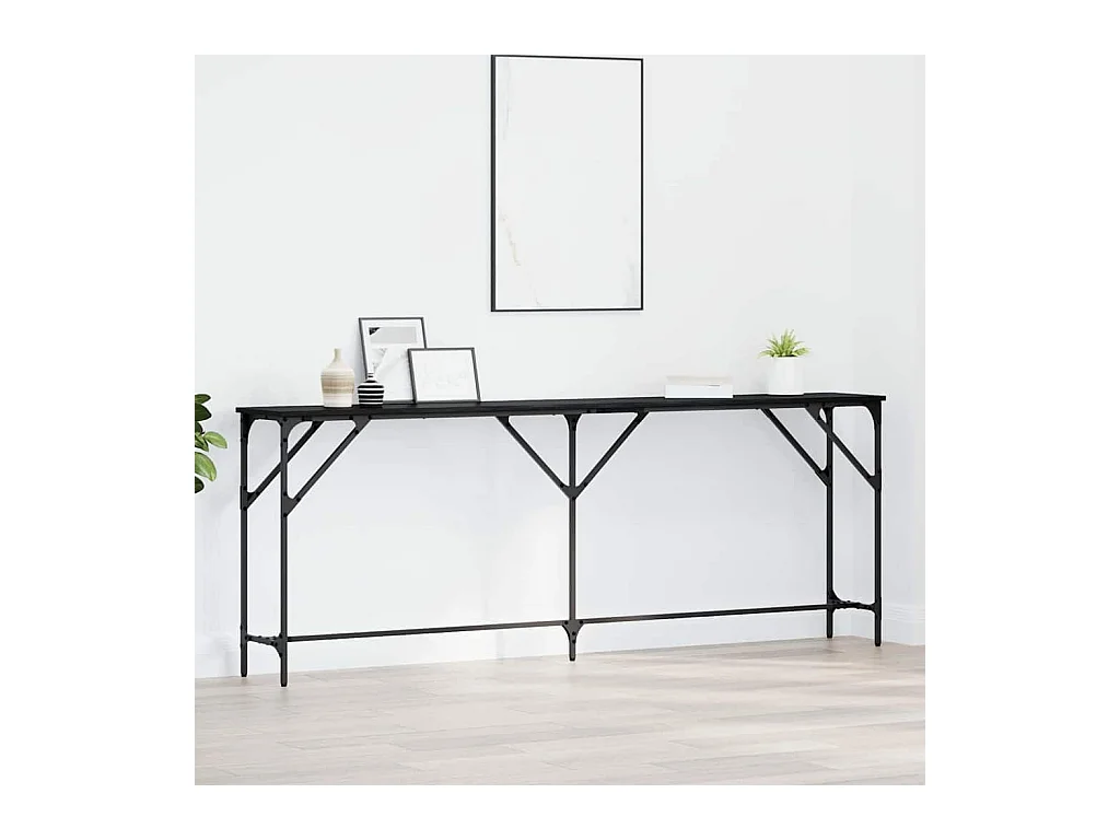 Tabela Console Carvalho preto 200 x 29 x 75 cm