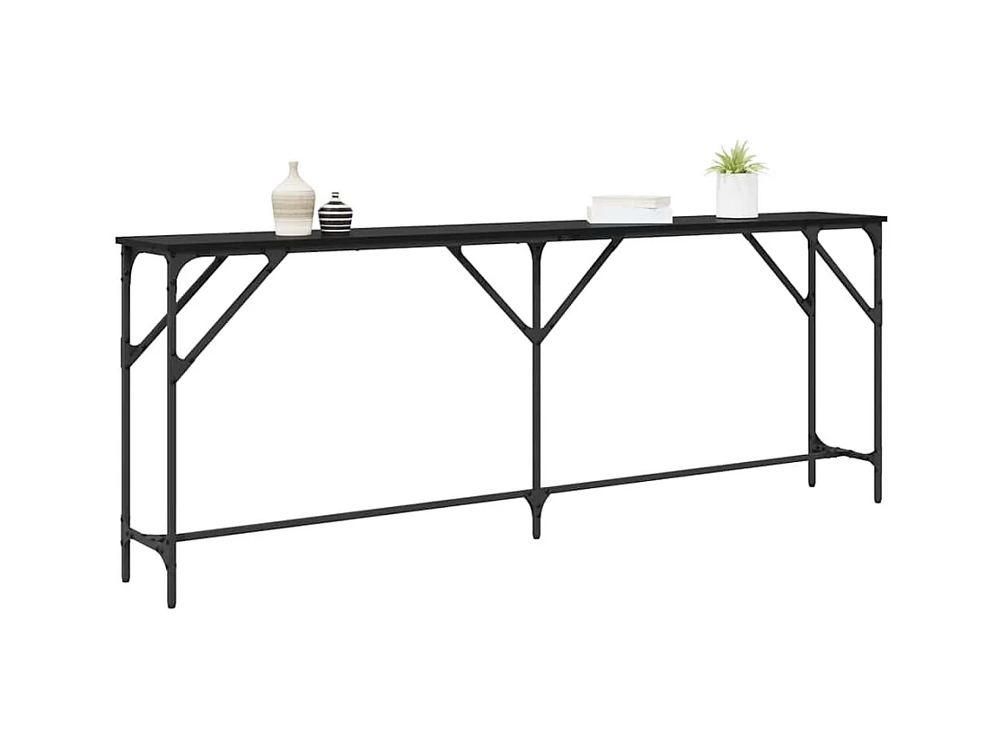 Tabela Console Carvalho preto 200 x 29 x 75 cm