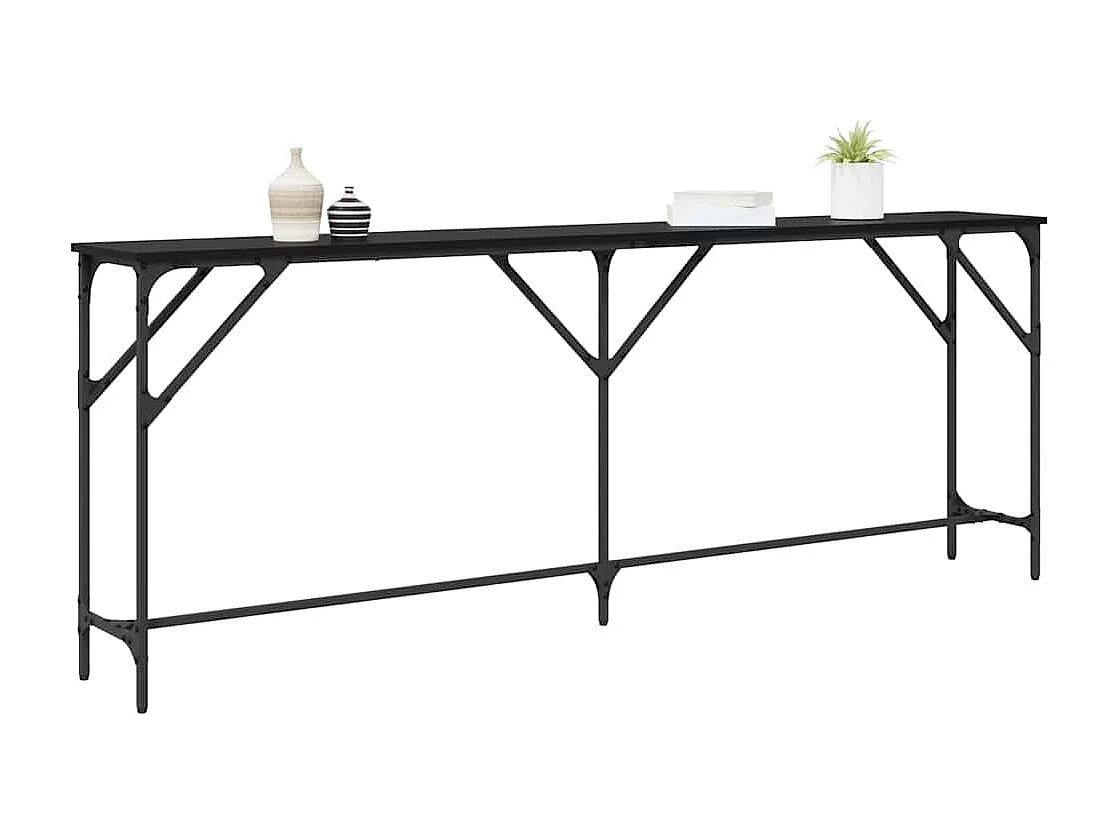 Table console Chêne noir 200 x 29 x 75 cm