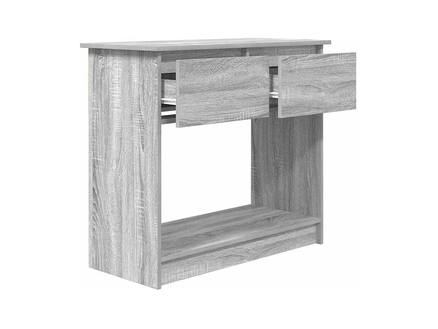 Mesa consola com gavetas 85,5x38,5x74,5 cm sonoma cinzento