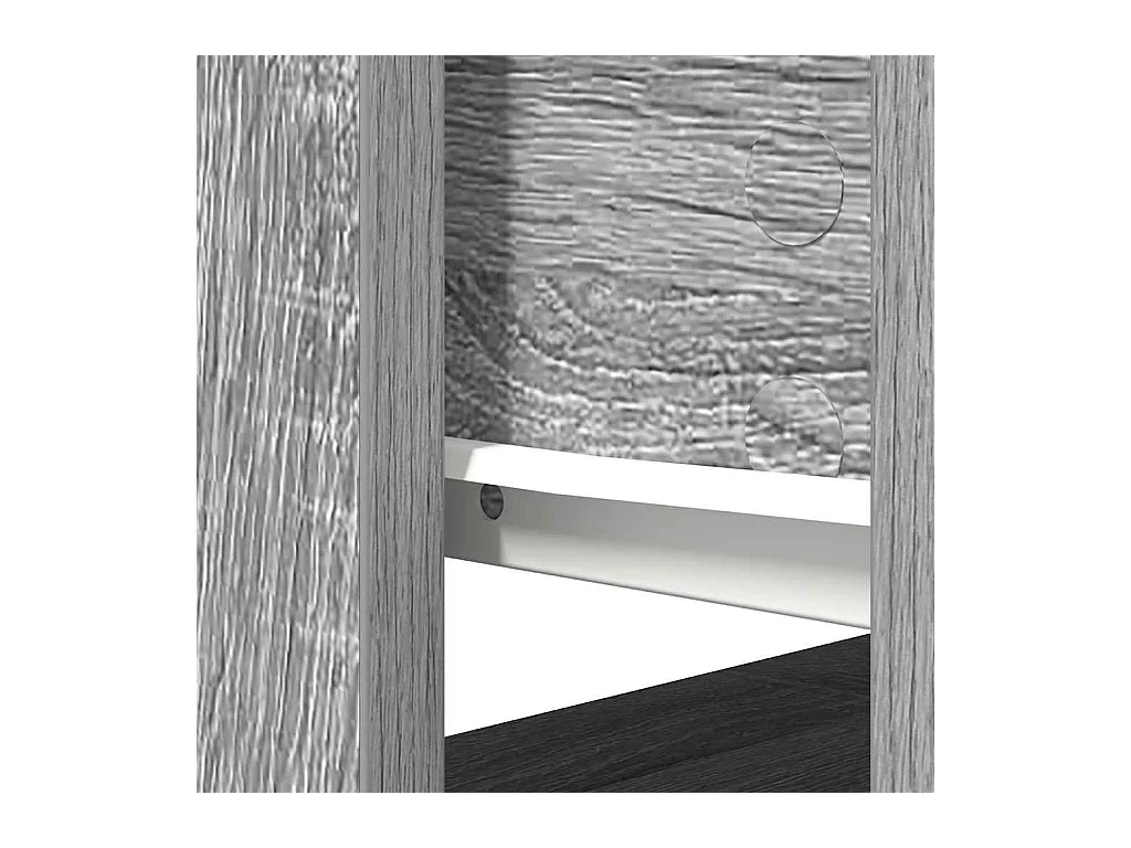 Mesa consola com gavetas 85,5x38,5x74,5 cm sonoma cinzento