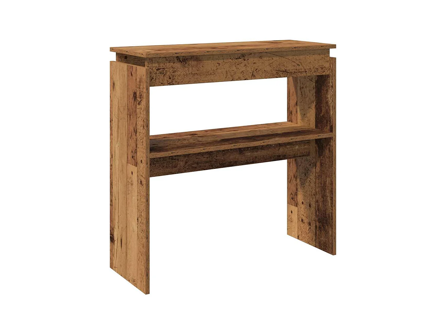 Table console vieux bois 80 x 30 x 80 cm bois d'ingénierie