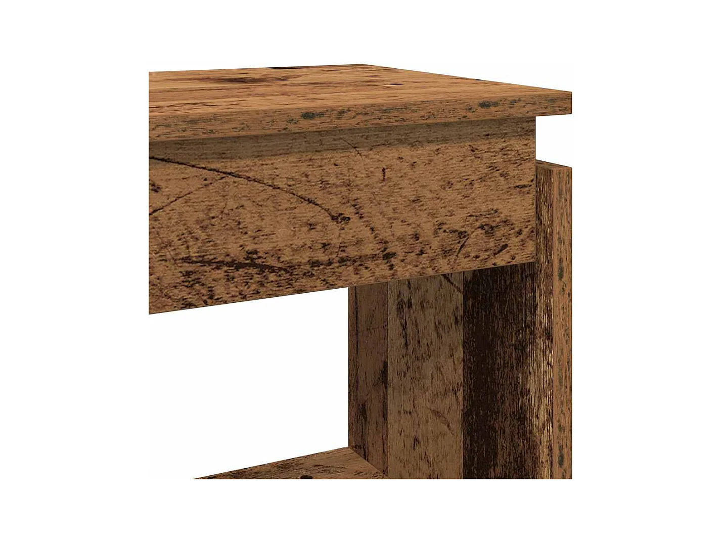 Table console vieux bois 80 x 30 x 80 cm bois d'ingénierie