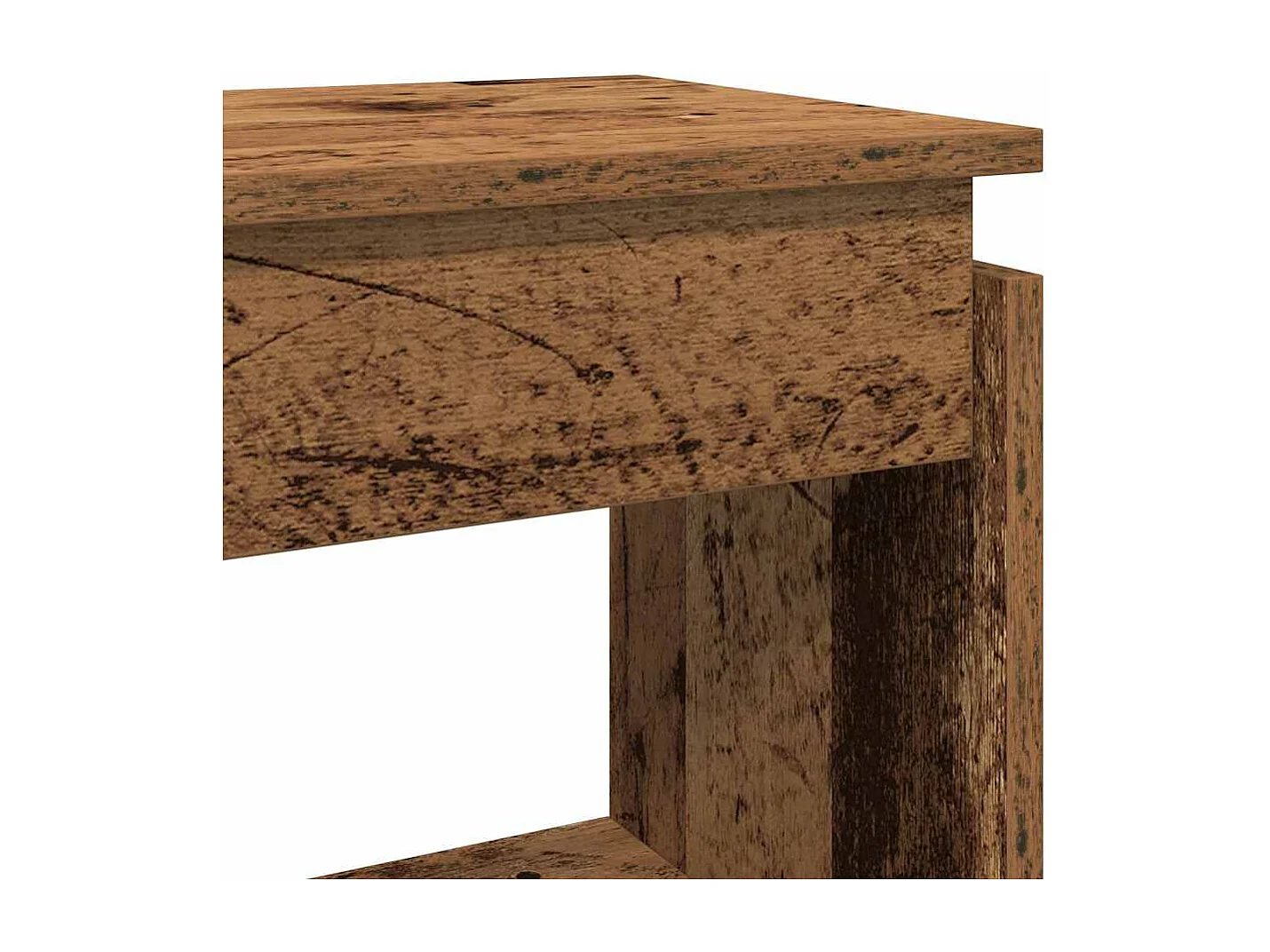 Mesa consola madera de ingeniería envejecida 80x30x80 cm