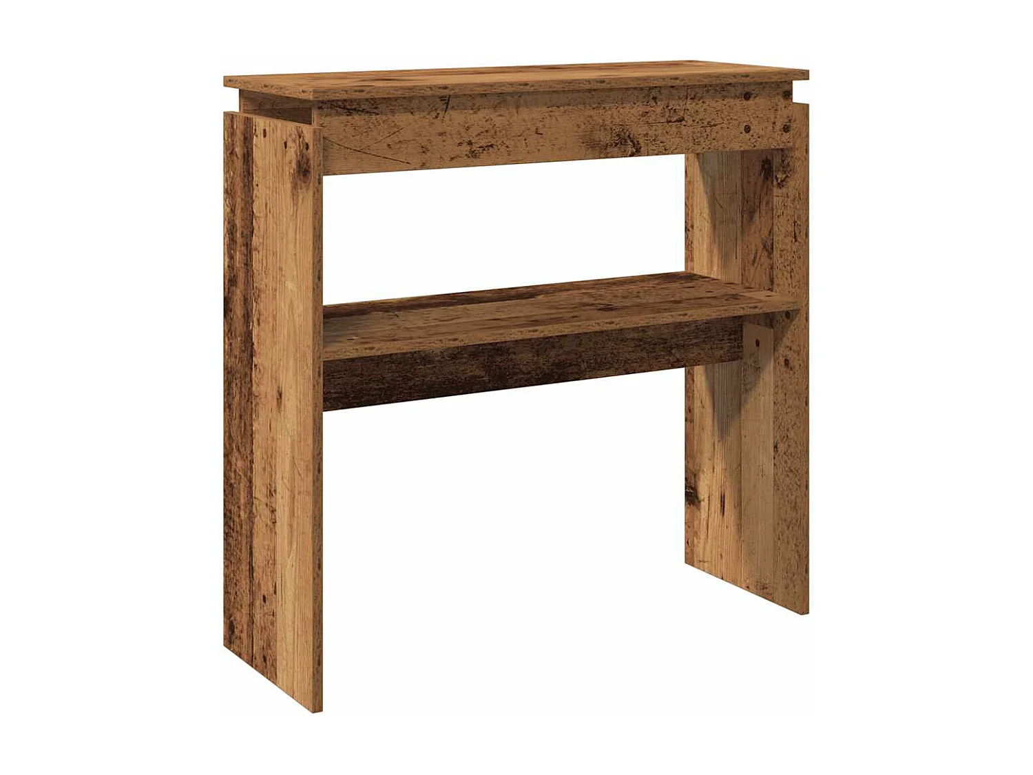 Table console vieux bois 80 x 30 x 80 cm bois d'ingénierie