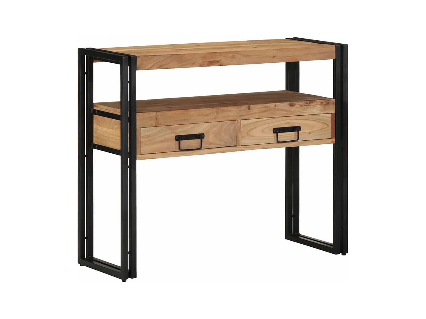 Mesa Consola Marrón 90 x 33 x 75 cm madera maciza de acacia