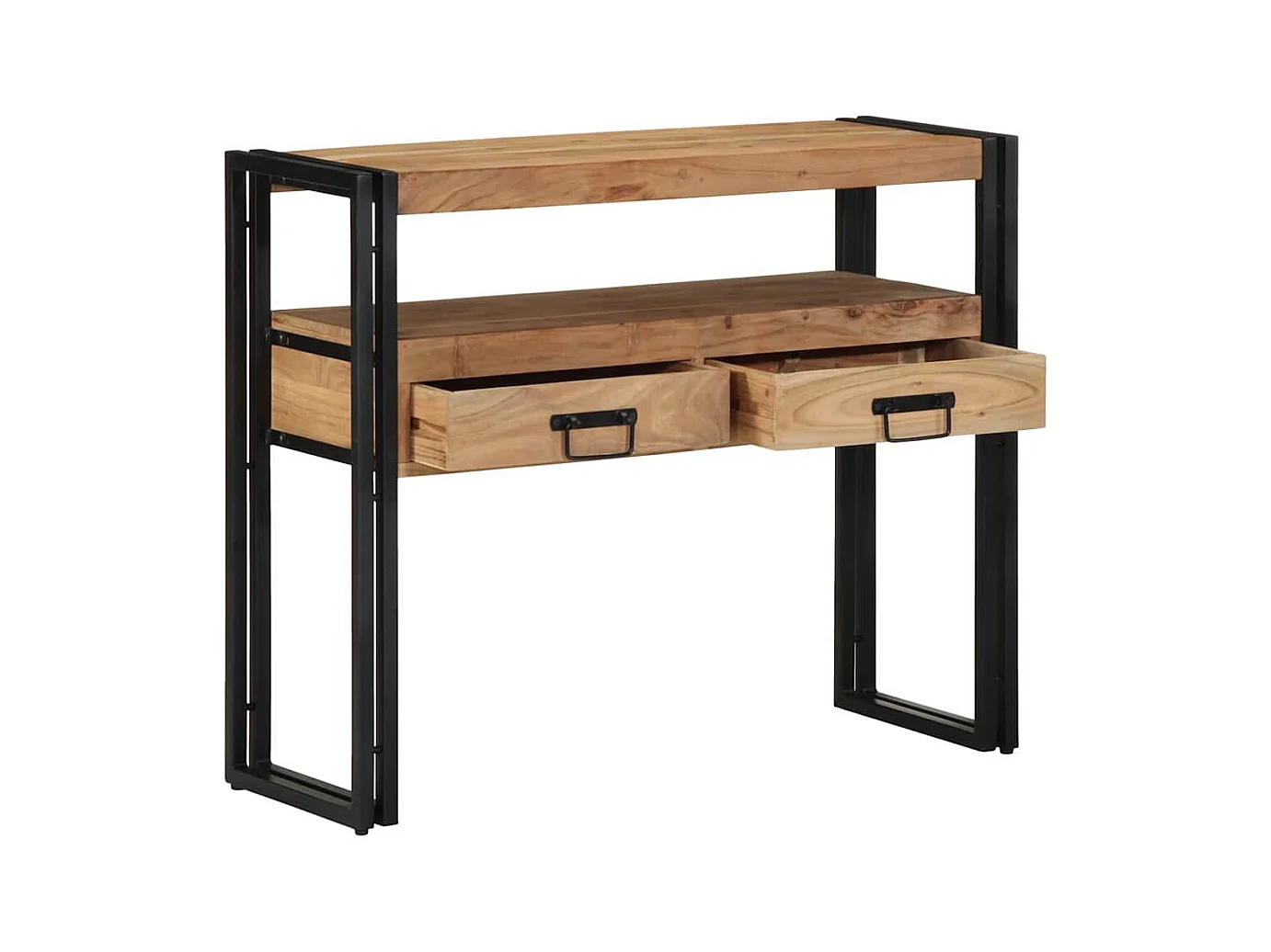 Mesa Consola Marrón 90 x 33 x 75 cm madera maciza de acacia