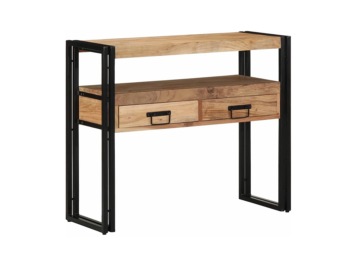 Mesa Consola Marrón 90 x 33 x 75 cm madera maciza de acacia