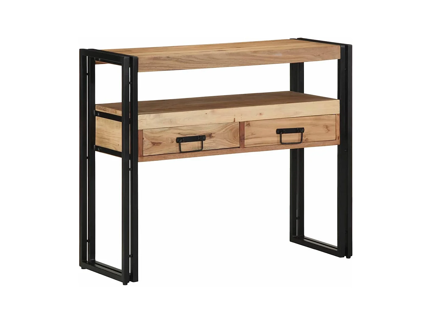 Mesa Consola Marrón 90 x 33 x 75 cm madera maciza de acacia