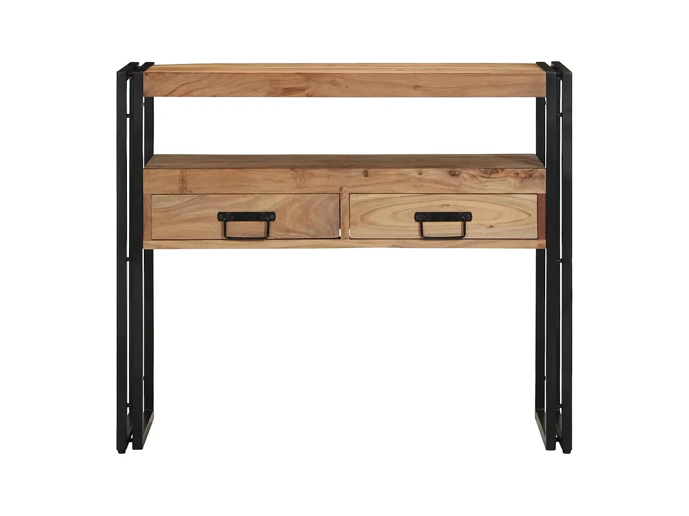 Mesa Consola Marrón 90 x 33 x 75 cm madera maciza de acacia