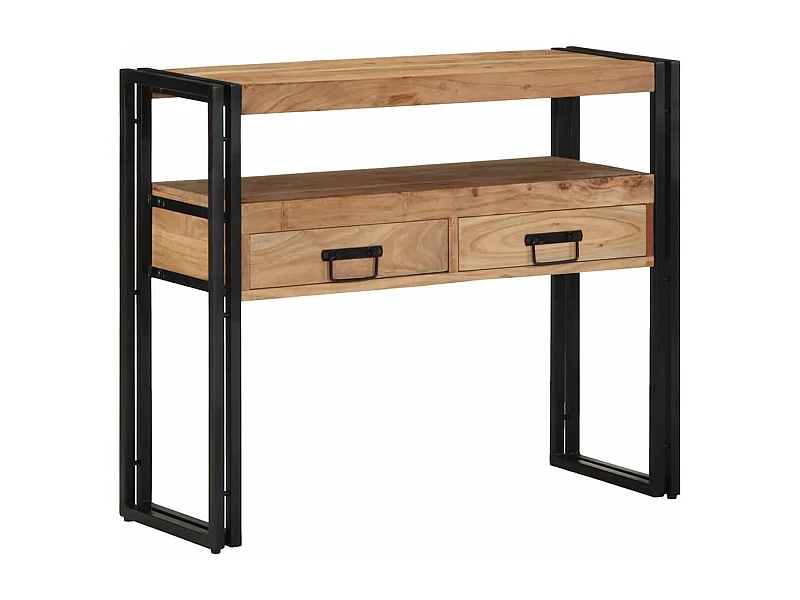 Wandtafel met lade Bruin 90 x 33 x 75 cm Massief acaciahout