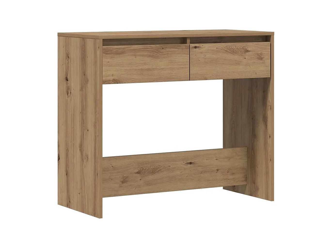 Wandtafel 89x41x76,5 cm bewerkt hout artisanaal eikenkleurig