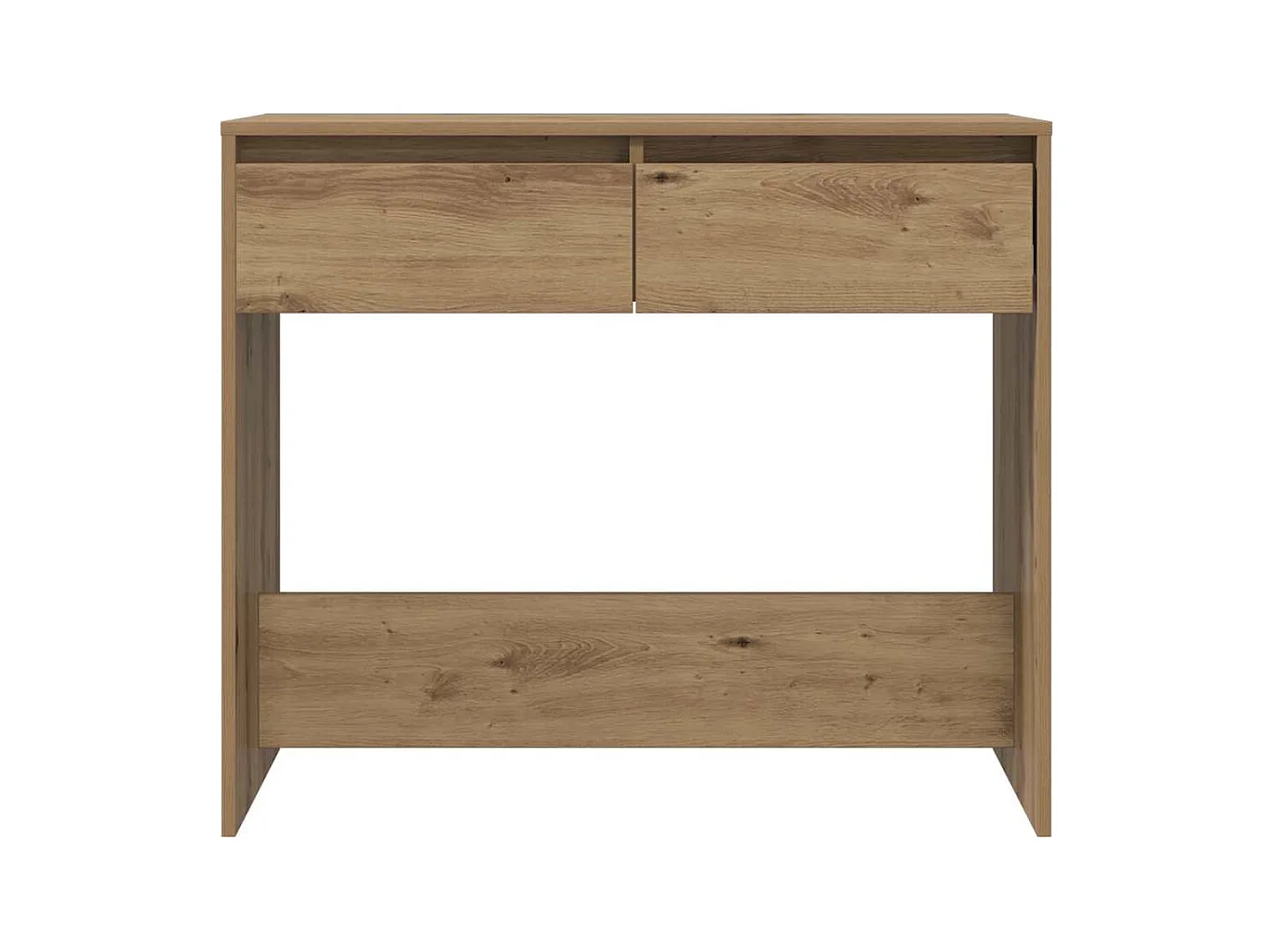 Wandtafel 89x41x76,5 cm bewerkt hout artisanaal eikenkleurig