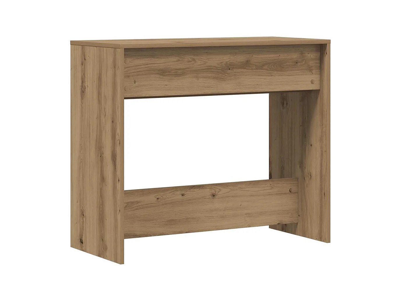 Wandtafel 89x41x76,5 cm bewerkt hout artisanaal eikenkleurig