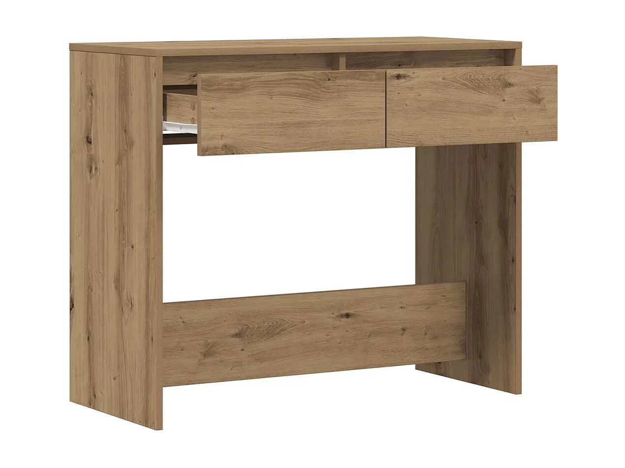 Table console chêne artisanal 89x41x76,5 cm bois d'ingénierie