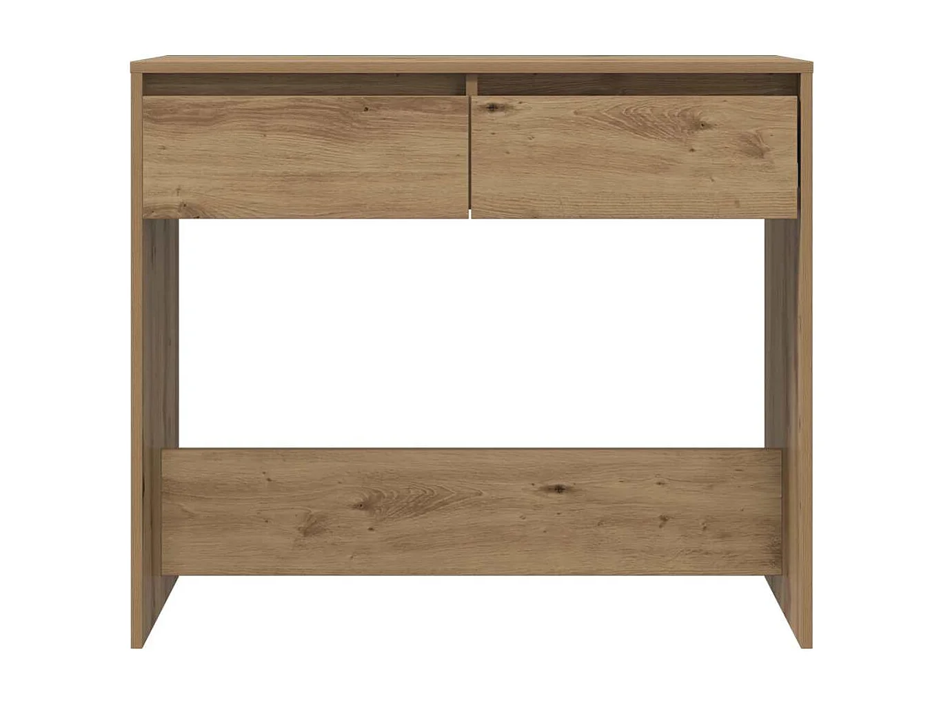 Table console chêne artisanal 89x41x76,5 cm bois d'ingénierie