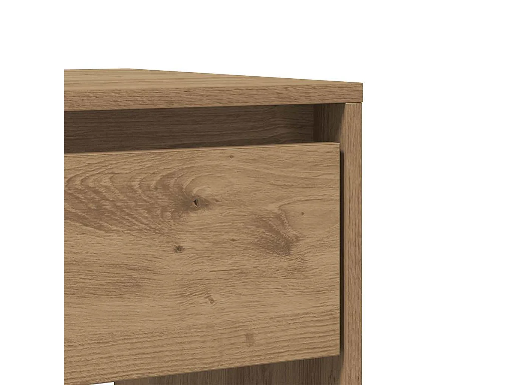 Table console chêne artisanal 89x41x76,5 cm bois d'ingénierie