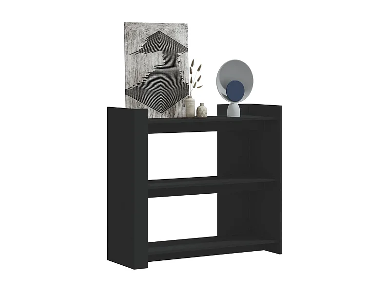 Table console noir 100x35x90 cm bois d'ingénierie