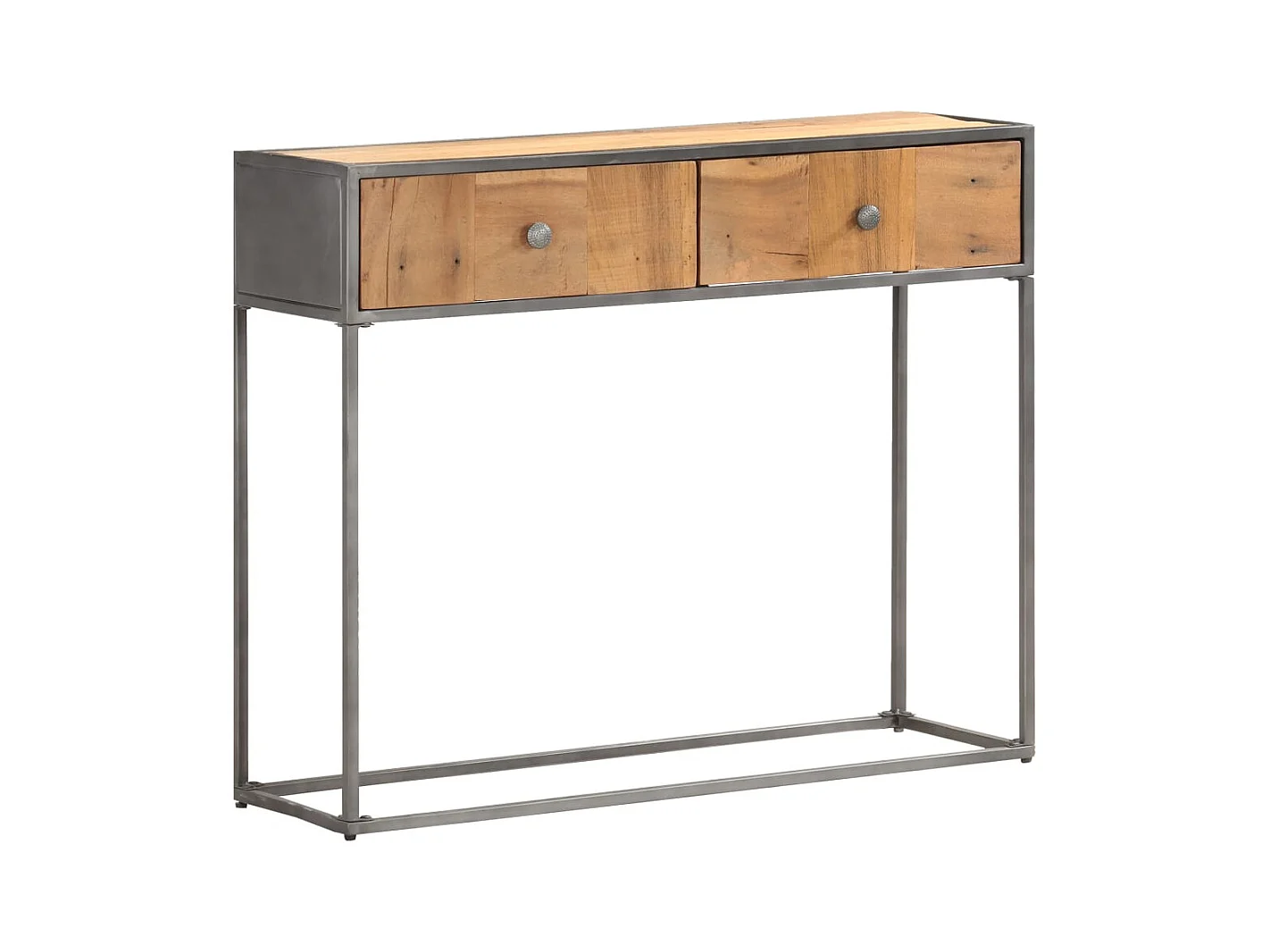 Mesa consola de madera maciza reciclada 90x30x75 cm