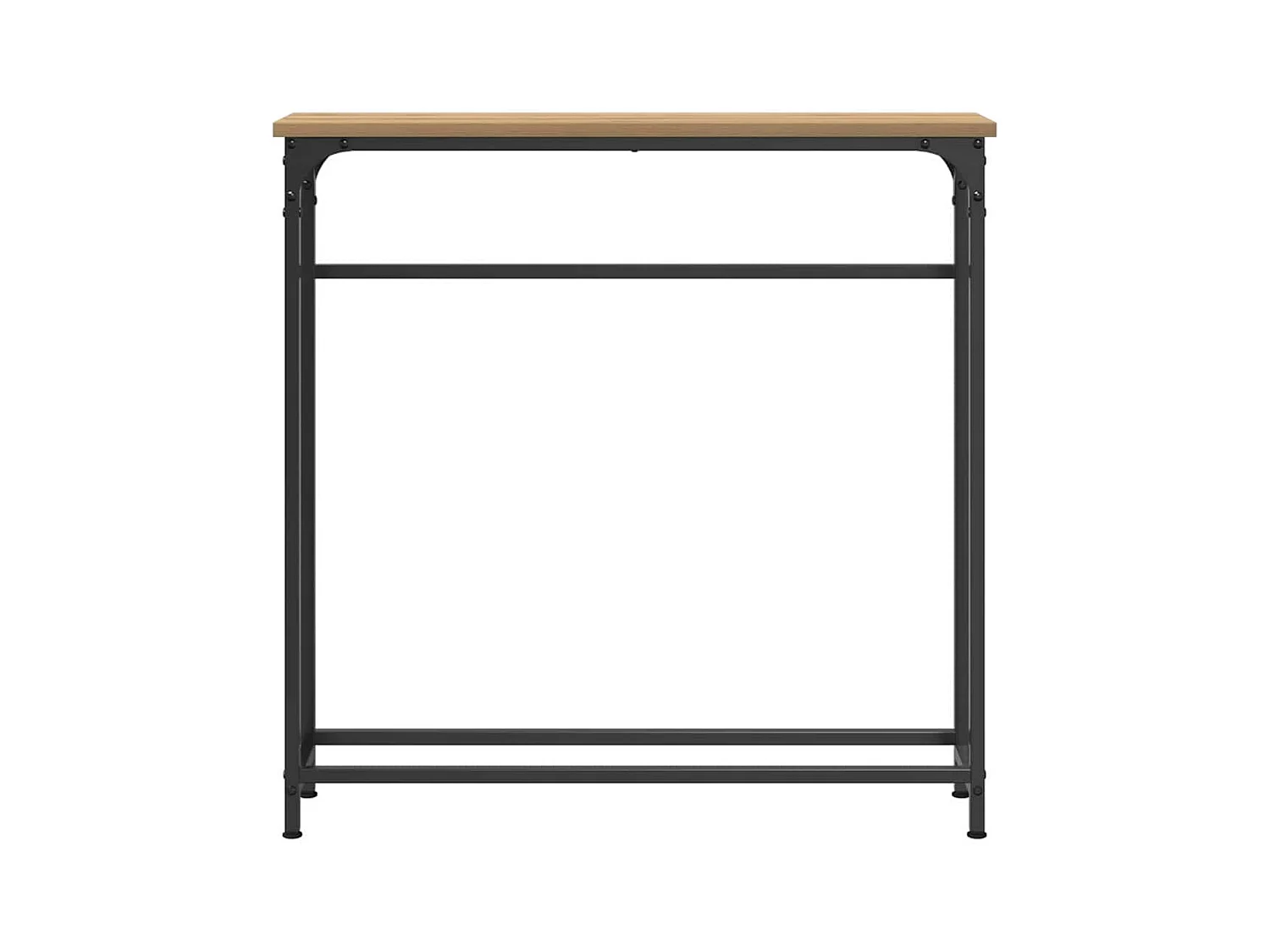 Table Console avec étagère chêne artisanal 75 x 19,5 x 75 cm