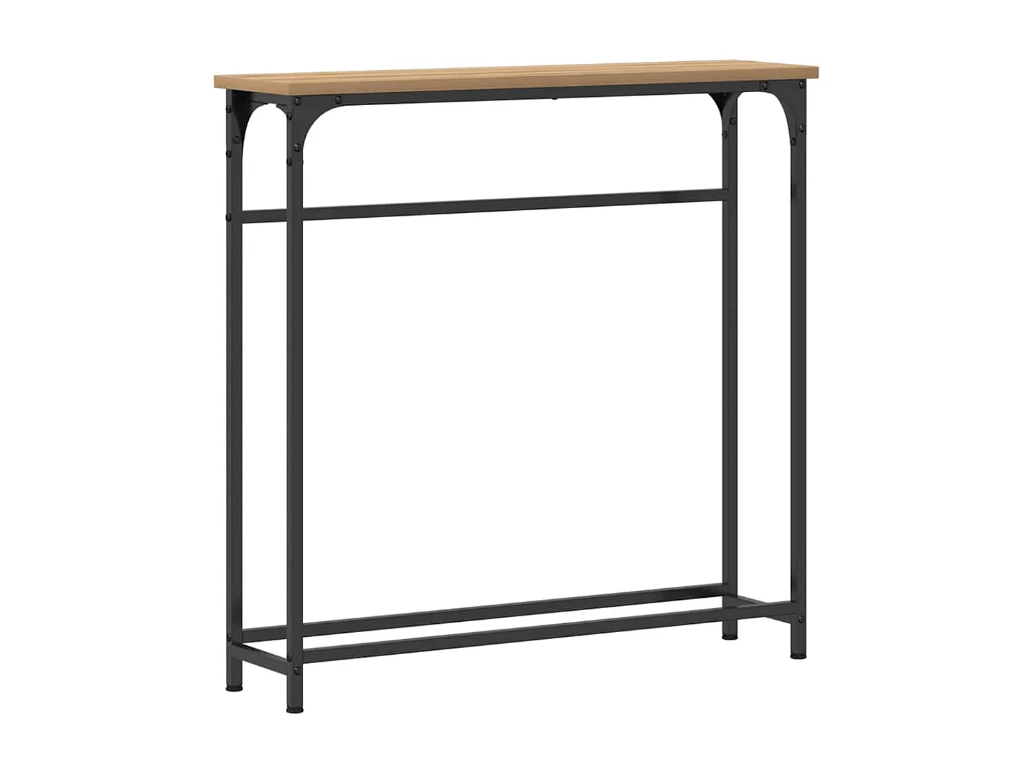 Mesa Console carvalho artisiano 75 x 19,5 x 75 cm