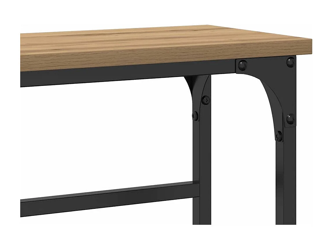 Mesa Console carvalho artisiano 75 x 19,5 x 75 cm