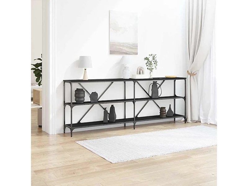 Aparador com prateleira Outros Carvalho preto 180 x 30 x 75 cm