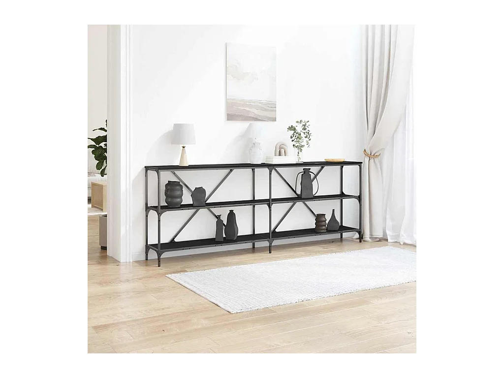 Aparador com prateleira Outros Carvalho preto 180 x 30 x 75 cm