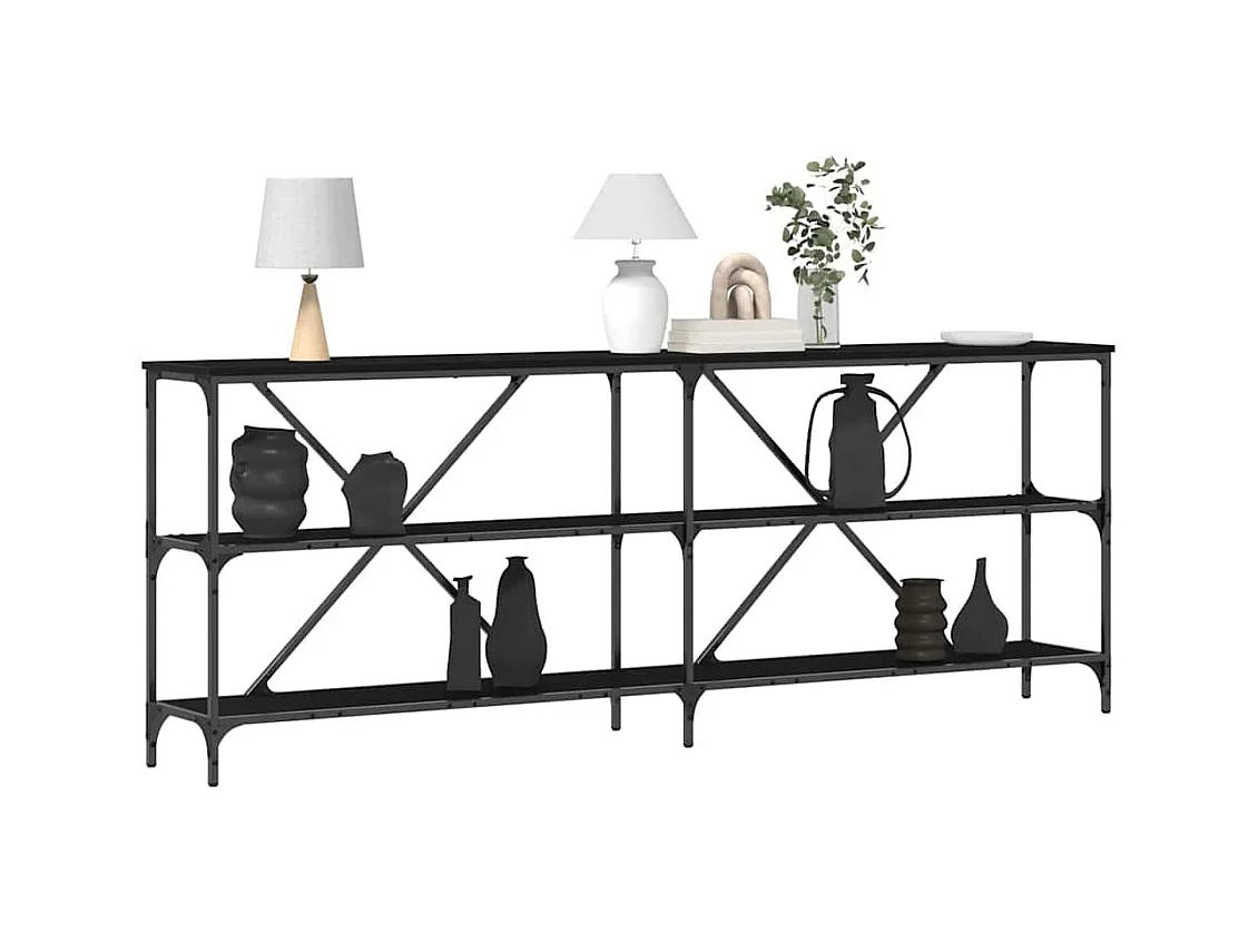 Aparador com prateleira Outros Carvalho preto 180 x 30 x 75 cm