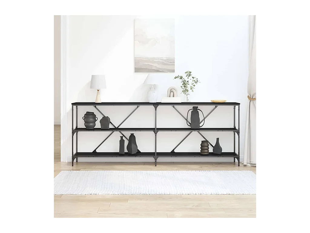 Aparador com prateleira Outros Carvalho preto 180 x 30 x 75 cm