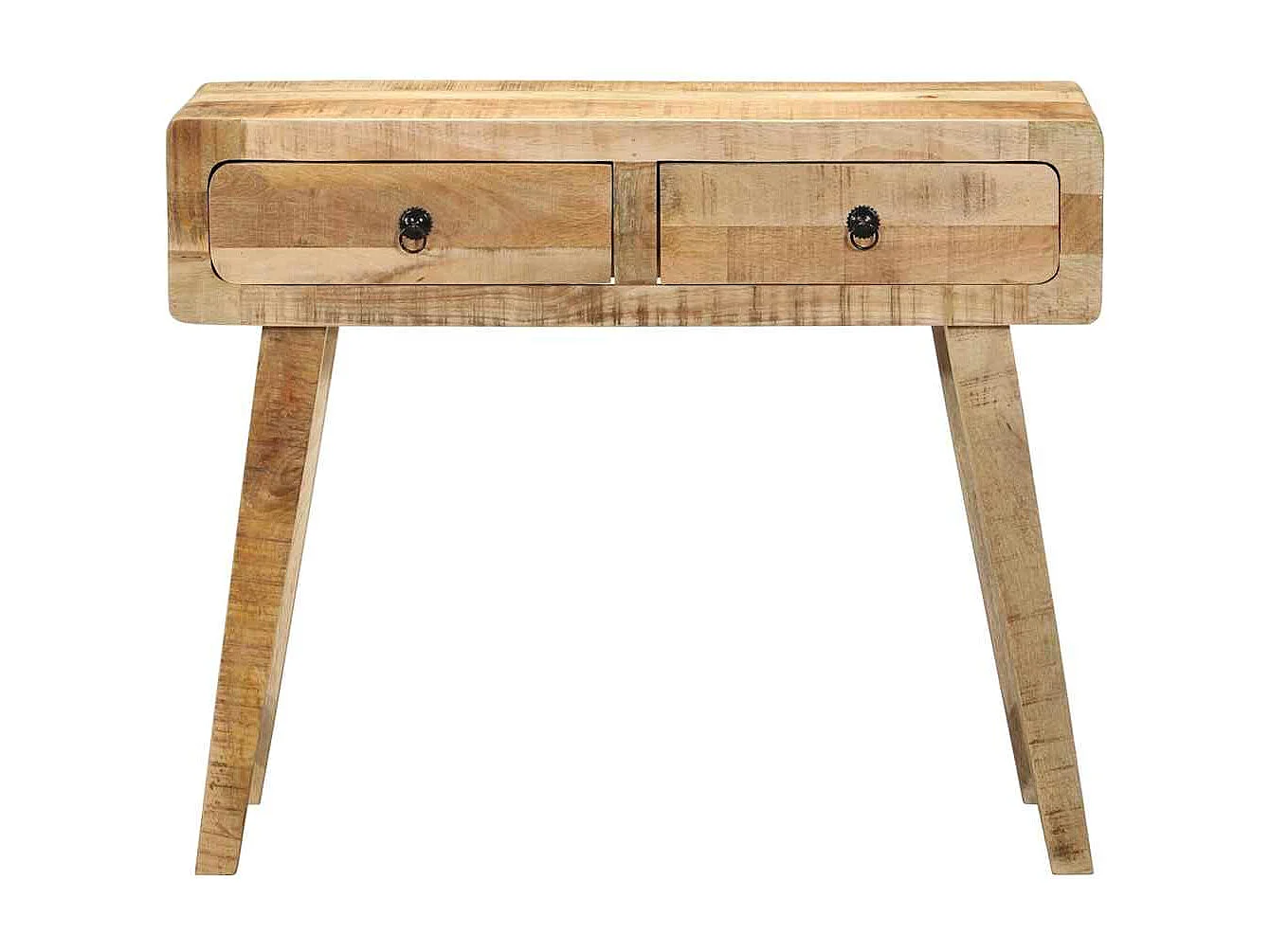 Table console 90x32x75 cm bois massif de manguier brut
