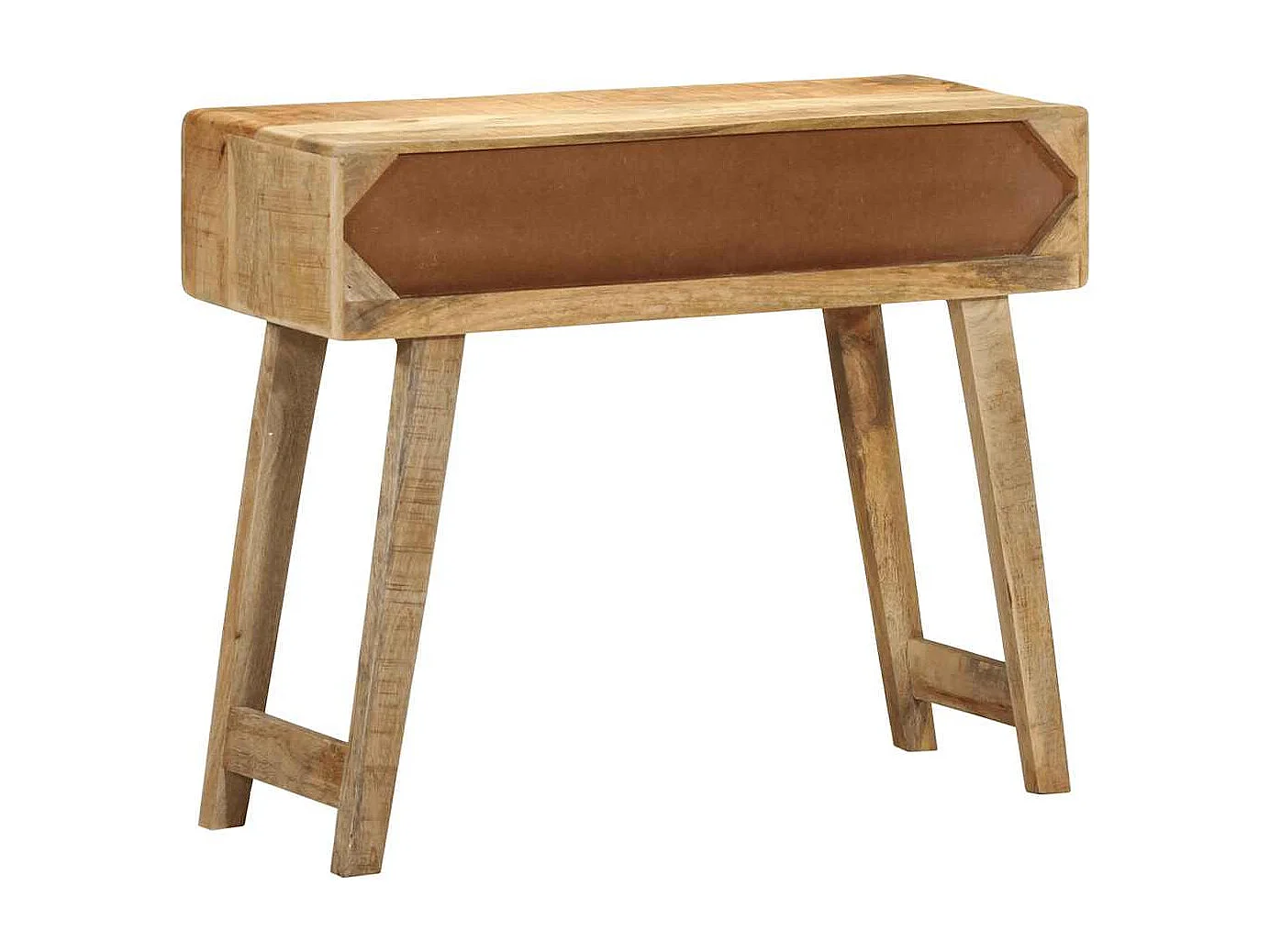 Table console 90x32x75 cm bois massif de manguier brut