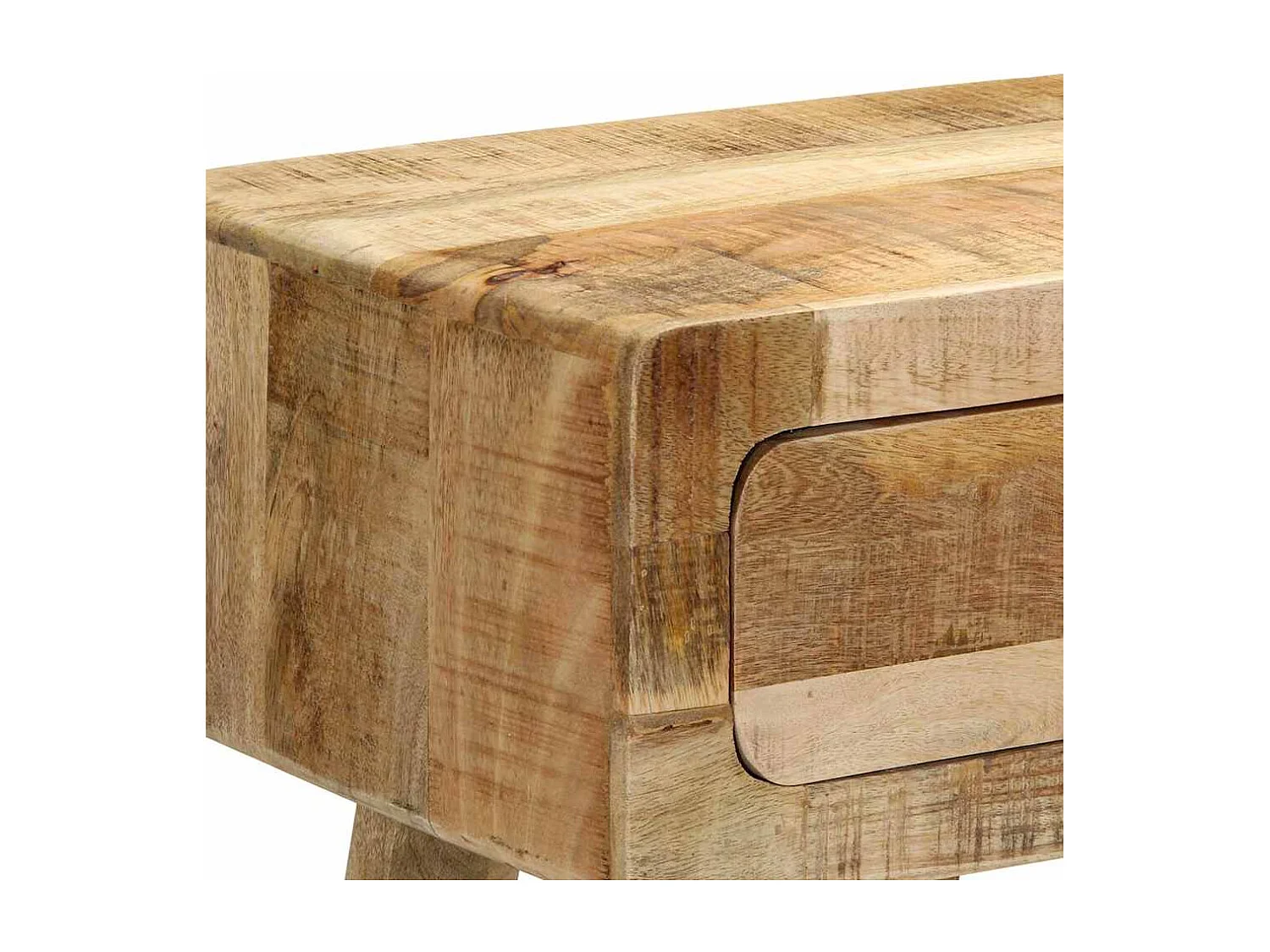 Table console 90x32x75 cm bois massif de manguier brut
