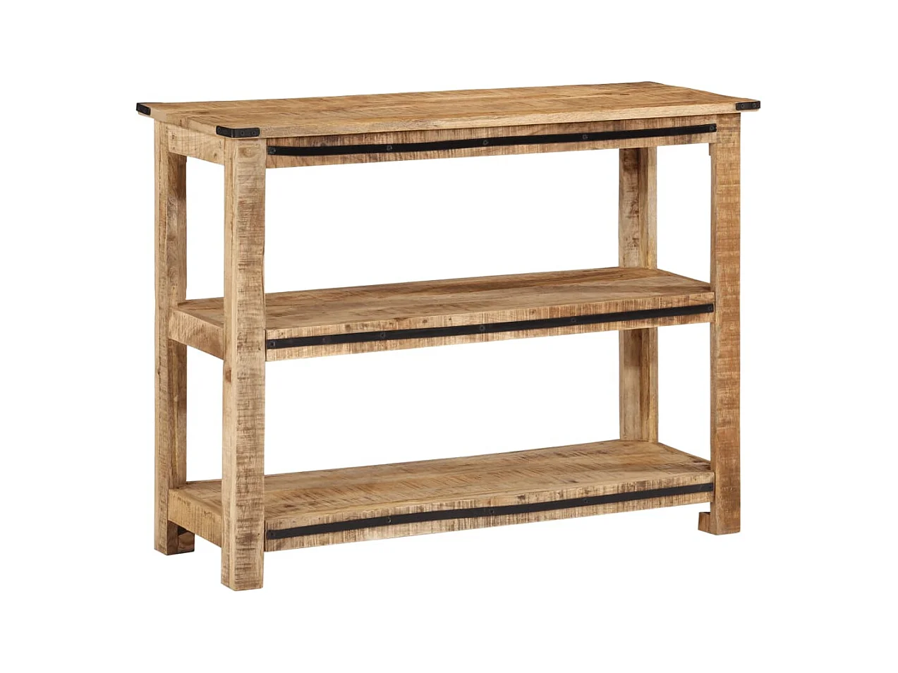 Mesa consola de madera maciza de mango 100x35x75 cm