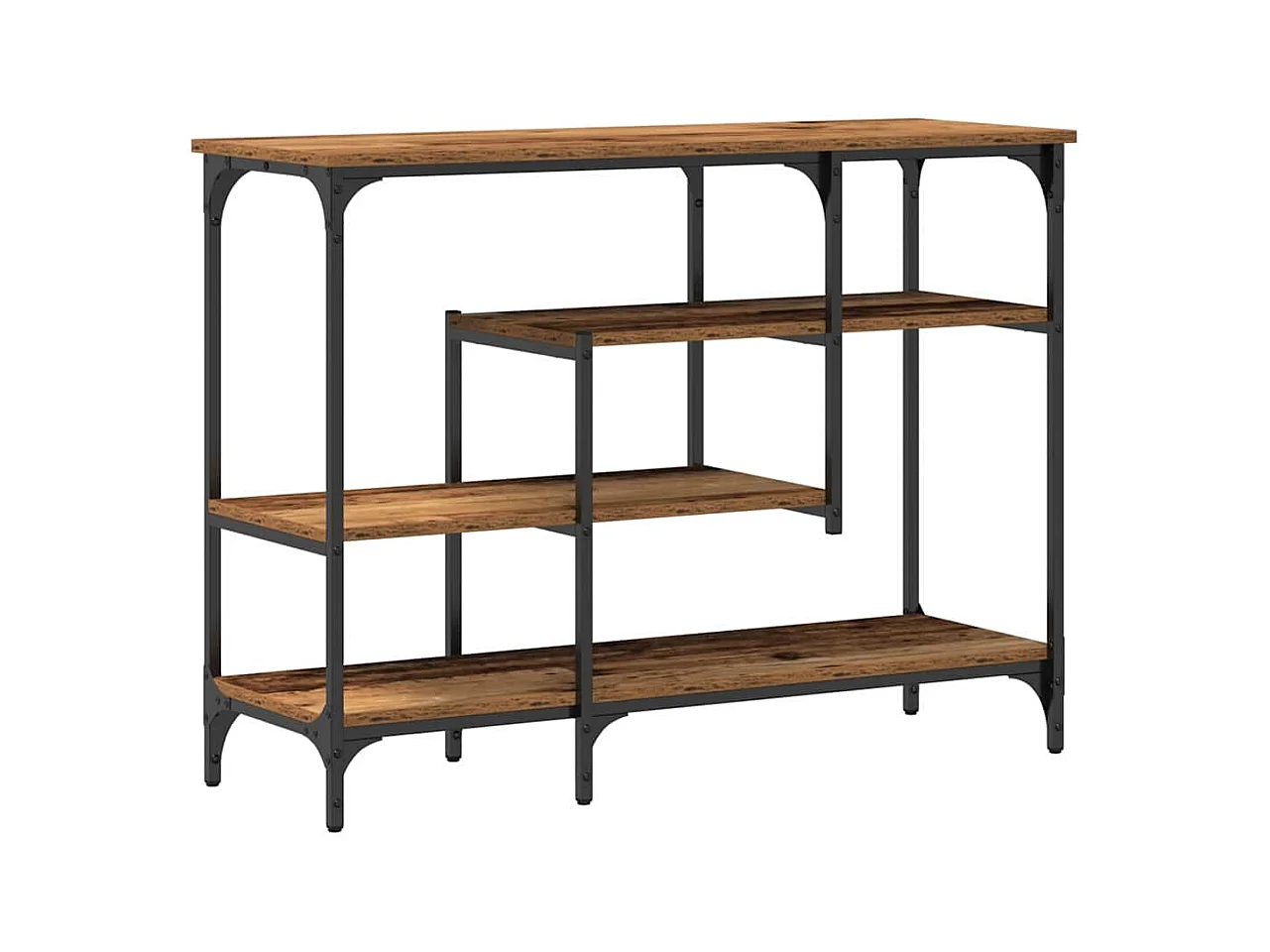 Mesa Consola con estante Madera vieja 100 x 35 x 75 cm