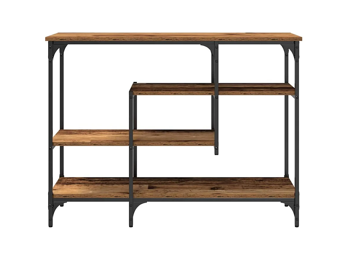 Mesa Consola con estante Madera vieja 100 x 35 x 75 cm