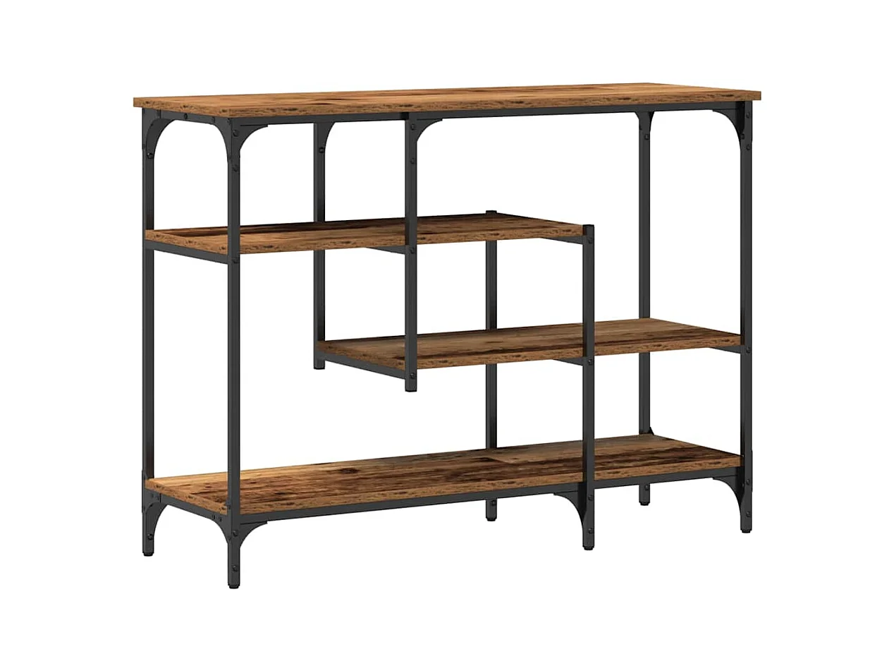 Mesa Consola con estante Madera vieja 100 x 35 x 75 cm