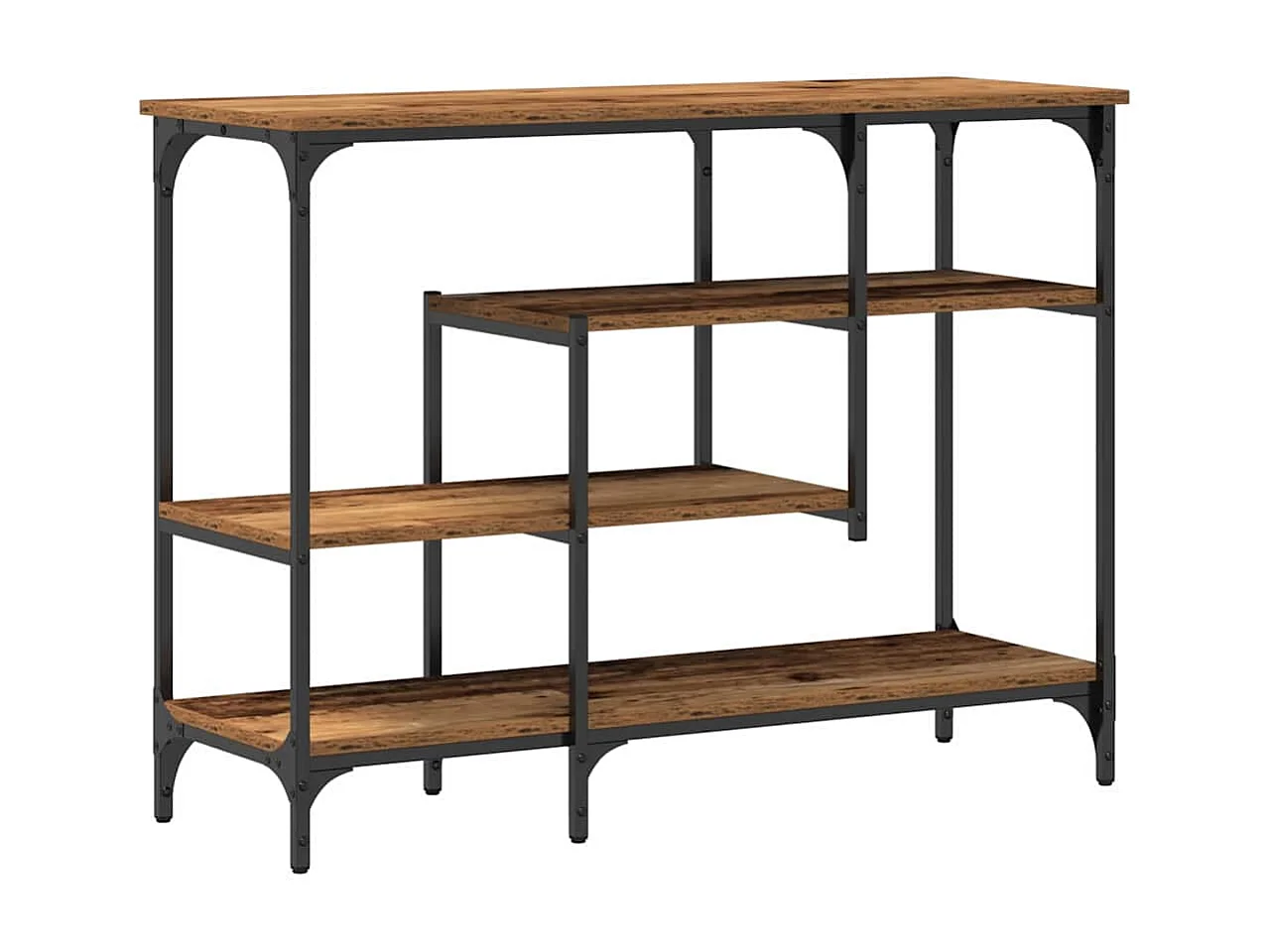 Mesa Consola con estante Madera vieja 100 x 35 x 75 cm