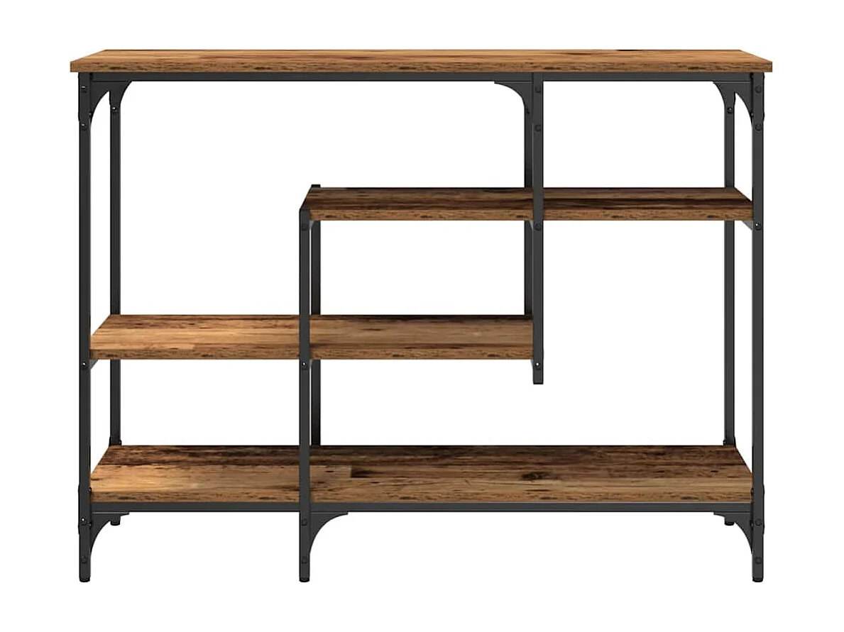 Mesa Consola con estante Madera vieja 100 x 35 x 75 cm