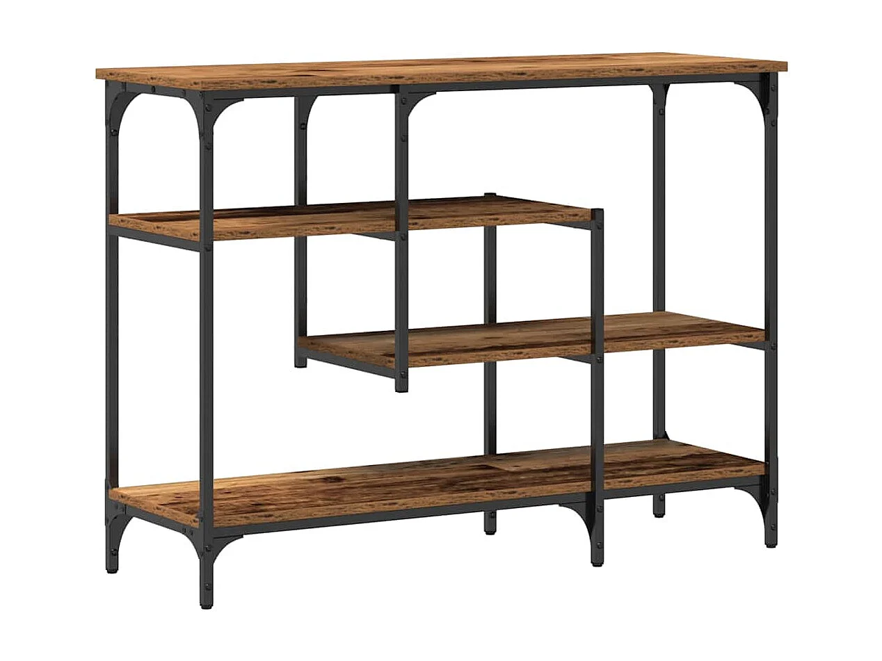 Mesa Consola con estante Madera vieja 100 x 35 x 75 cm