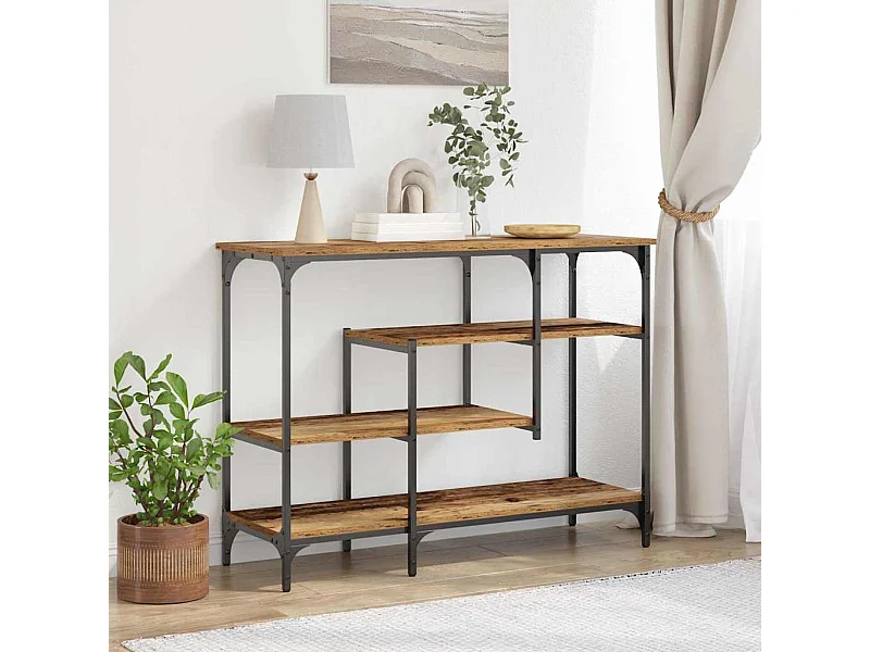 Mesa de Console com prateleira Madeira antiga 100 x 35 x 75 cm