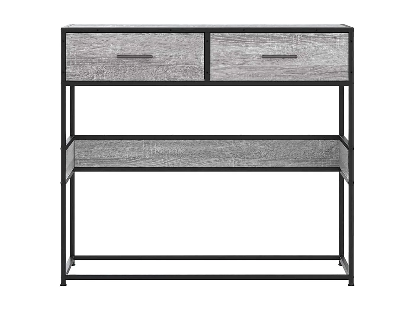 Table console sonoma gris 90x35x80 cm bois d'ingénierie