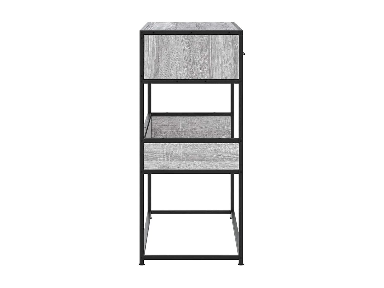 Table console sonoma gris 90x35x80 cm bois d'ingénierie