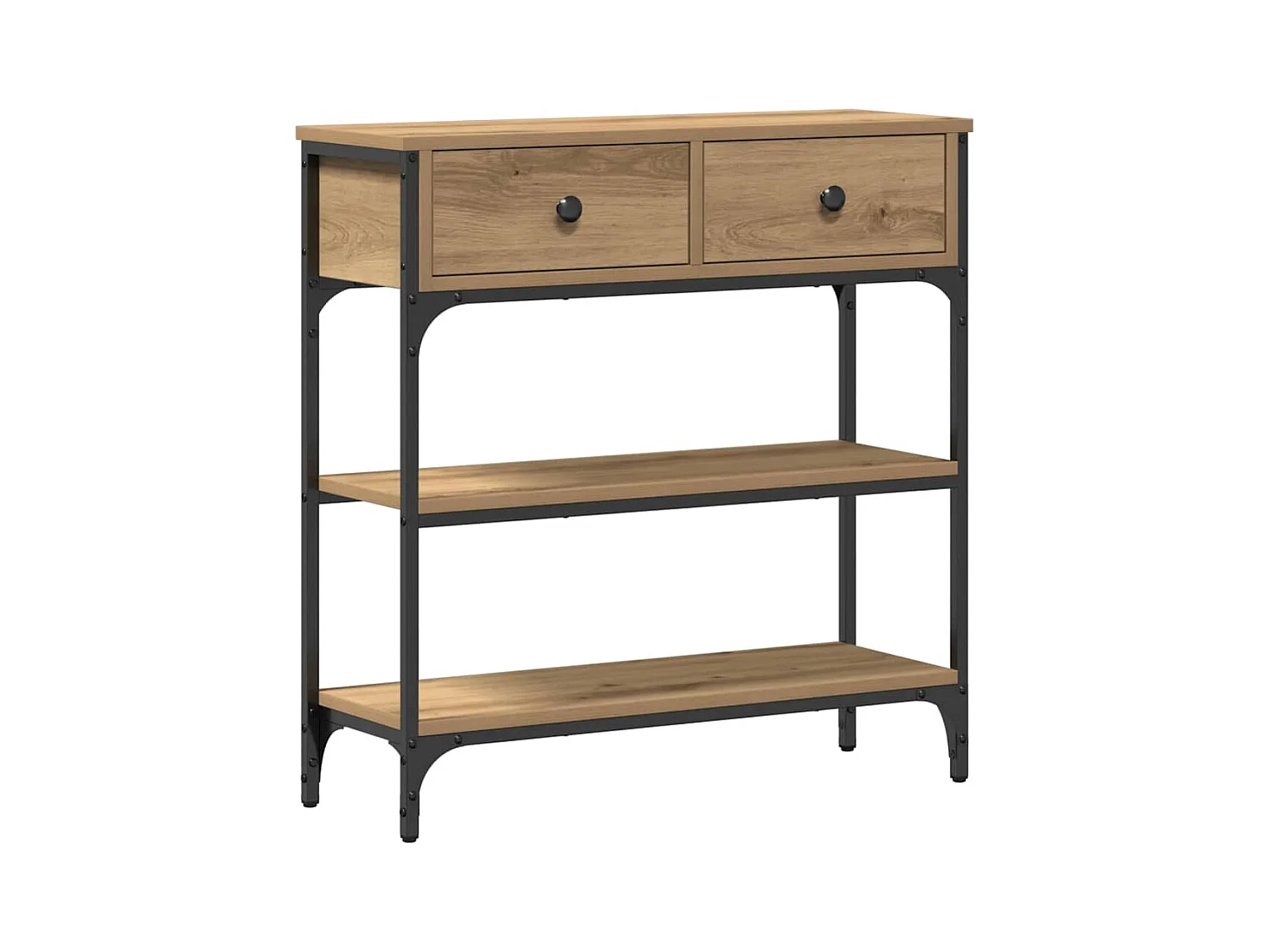 Mesa Consola con cajón Roble artisan 72.5 x 25 x 75 cm