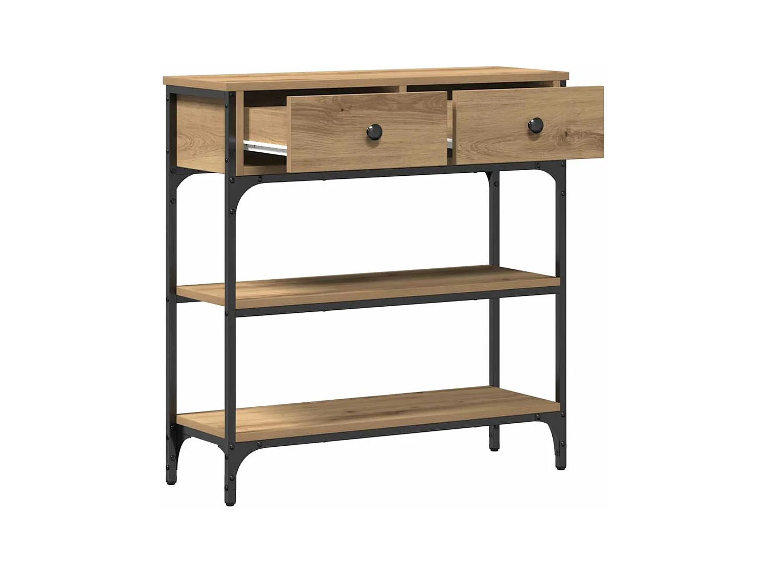 Mesa Consola con cajón Roble artisan 72.5 x 25 x 75 cm