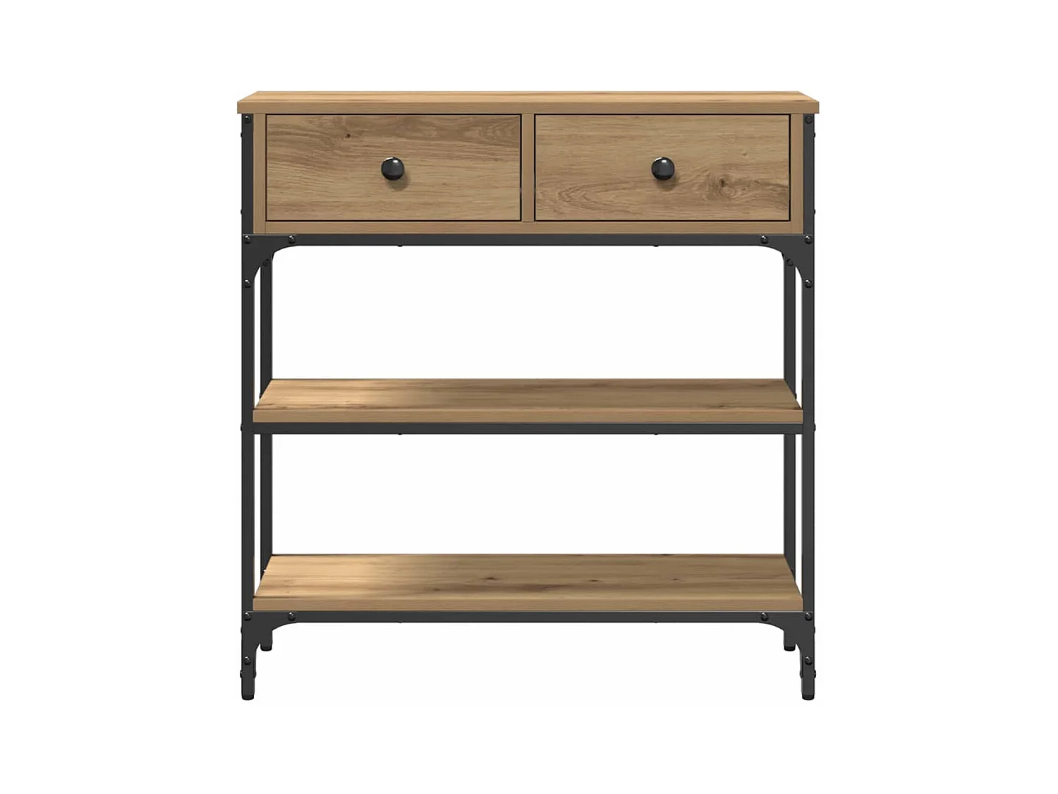 Mesa Consola con cajón Roble artisan 72.5 x 25 x 75 cm